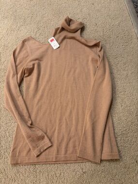 Neiman Marcus Camel Turtleneck Sweater